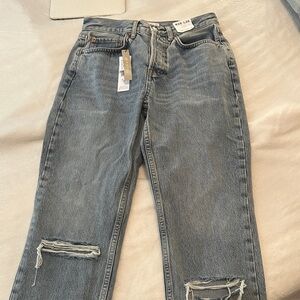 Zara Light Blue Straight Leg Jeans